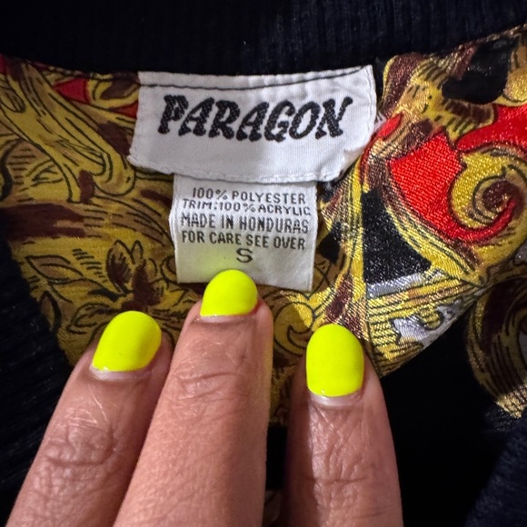 Paragon Vintage 80/90s Rayon, Pocket Watch, Dog Print Windbreaker Jacket - Picture 3 of 7